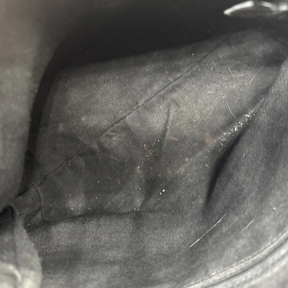 Nine‎ West Black Embossed Striped Backpack/Purse